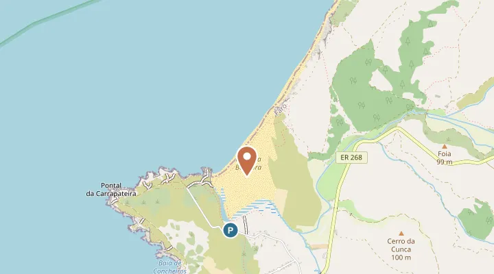 Map showing the location of Praia da Bordeira
