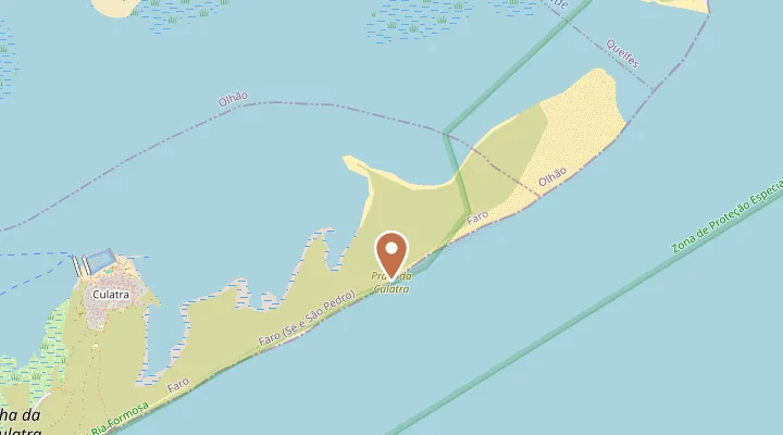 Map showing the location of Praia da Culatra