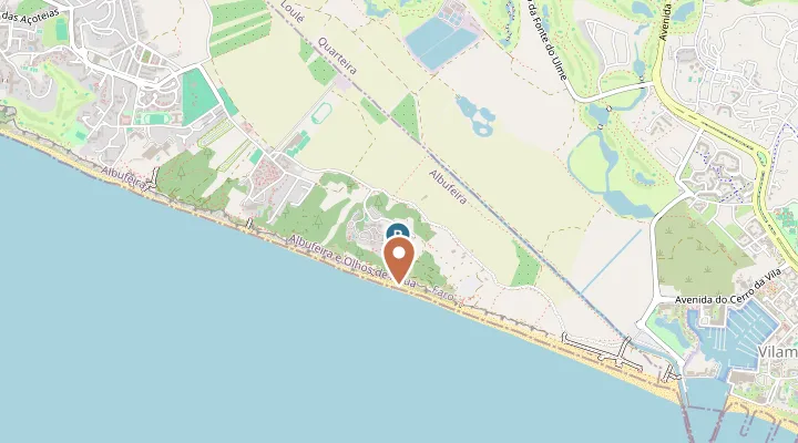 Map showing the location of Praia da Falésia