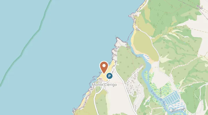 Map showing the location of Praia de Monte Clérigo