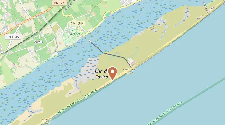 Map showing the location of Praia do Barril
