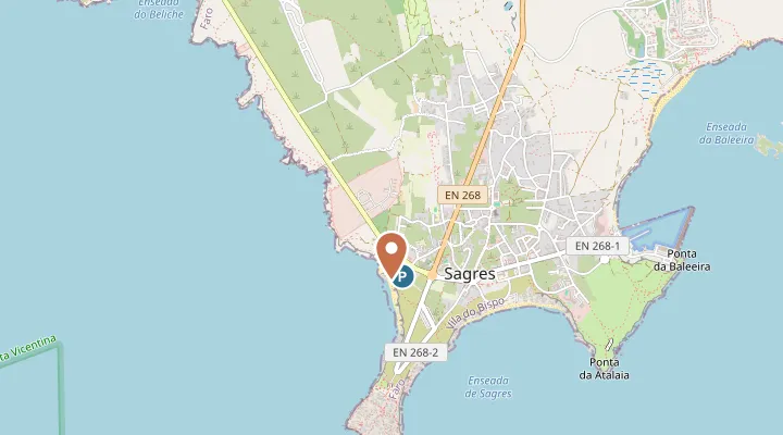 Map showing the location of Praia do Tonel