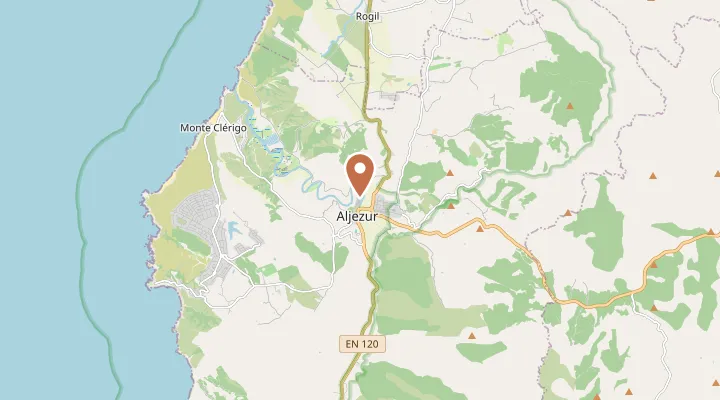 Map showing the location of Aljezur