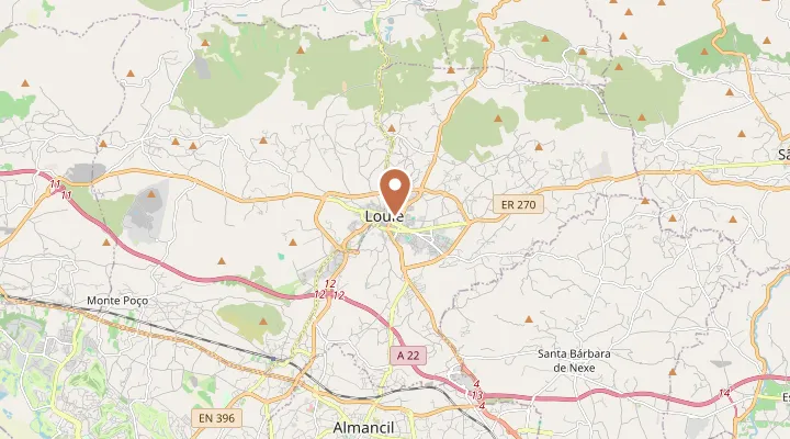Map showing the location of Loulé
